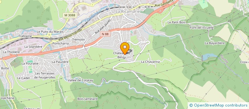 localisation de l'entreprise LA FERME DU BESSY  LA RICAMARIE