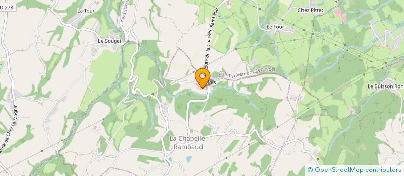 localisation de l'entreprise LA FERME DU BOIS  LA CHAPELLE-RAMBAUD