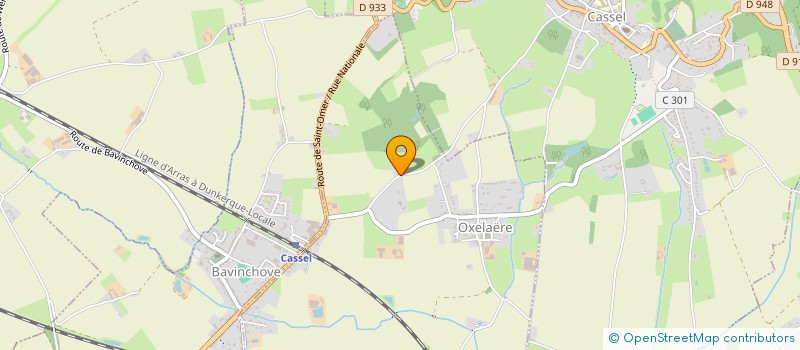 localisation de l'entreprise LA FERME DU CHATEAU  OXELAERE