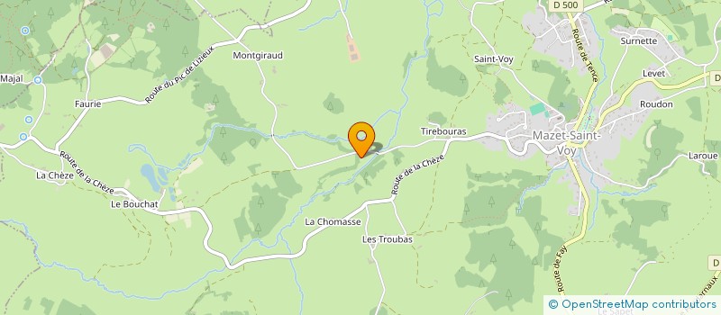 localisation de l'entreprise LA FERME DU CHATELARD  MAZET-SAINT-VOY