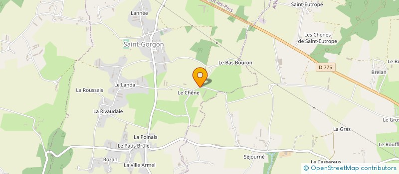 localisation de l'entreprise LA FERME DU CHENE à SAINT-GORGON