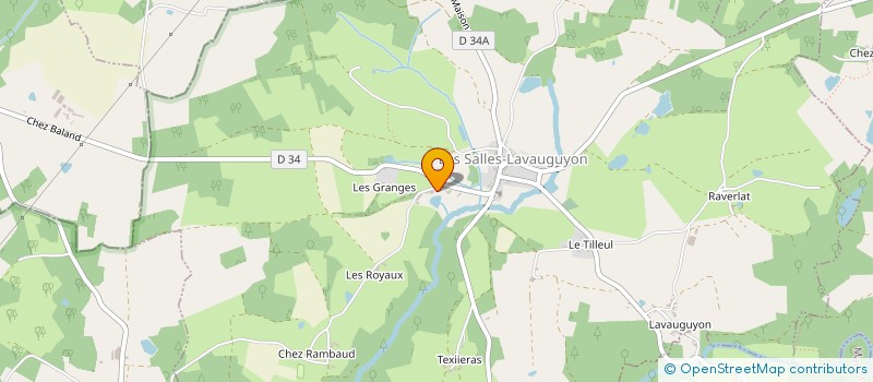localisation de l'entreprise LA FERME DU CHENE VERT à LES SALLES-LAVAUGUYON