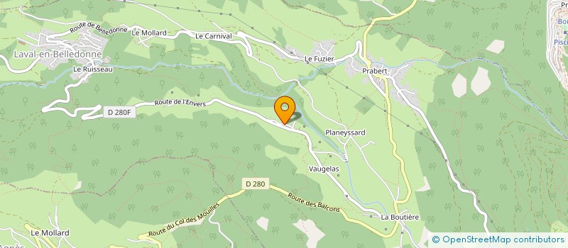 localisation de l'entreprise LA FERME DU FERROUILLET  LAVAL-EN-BELLEDONNE