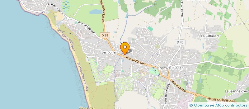 localisation de l'entreprise LA FERME DU FIEF DE L'HOMME à BREM-SUR-MER