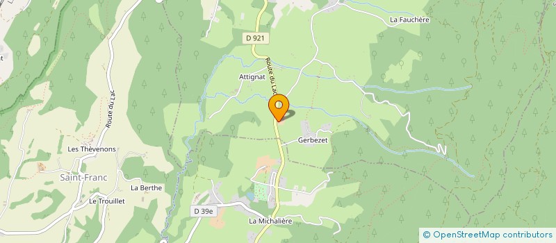 localisation de l'entreprise LA FERME DU GRAND CHEMIN  ATTIGNAT-ONCIN