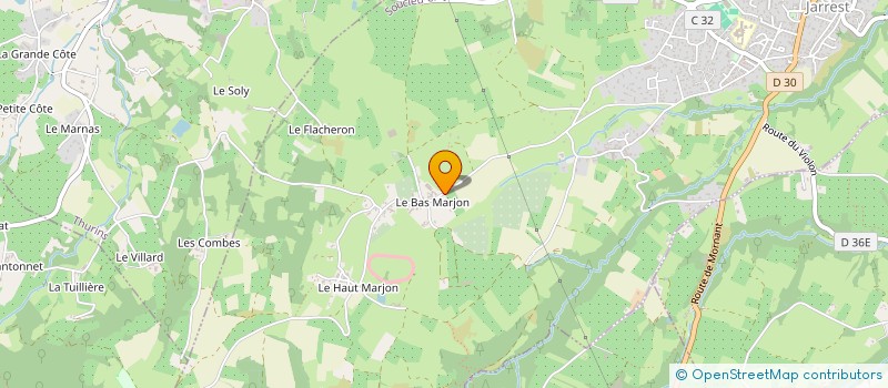 localisation de l'entreprise LA FERME DU MARJON à SOUCIEU-EN-JARREST