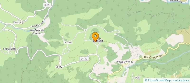 localisation de l'entreprise LA FERME DU MAZET à SAINT-GEORGES-EN-COUZAN