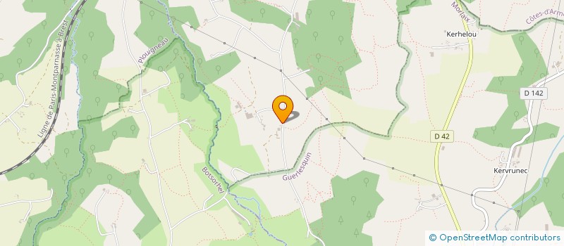 localisation de l'entreprise LA FERME DU MENEZ LEZ à PLOUEGAT-MOYSAN