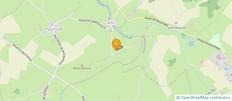 localisation de l'entreprise LA FERME DU MONT BENARD  COMPAINVILLE