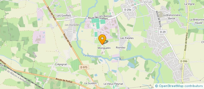 localisation de l'entreprise LA FERME DU MOULIN GALLET à VIRIAT