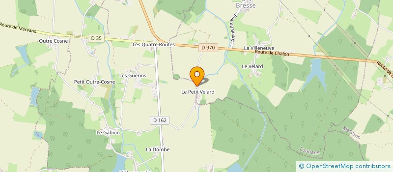 localisation de l'entreprise LA FERME DU PETIT VELARD à SERRIGNY-EN-BRESSE