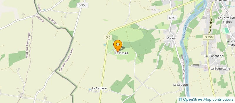 localisation de l'entreprise LA FERME DU PLESSIS à NEONS-SUR-CREUSE