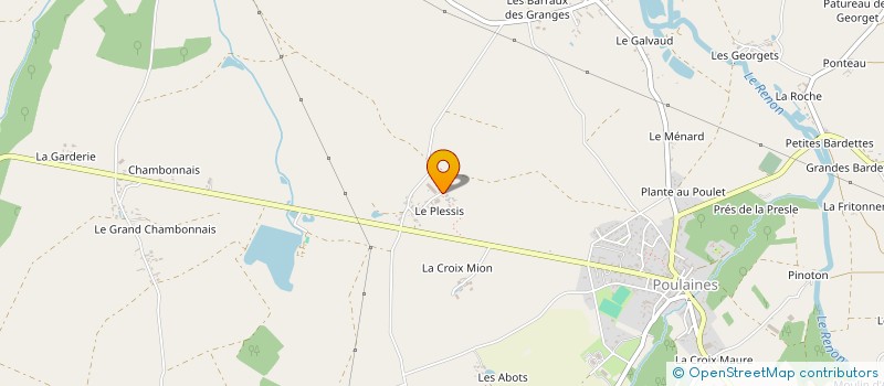 localisation de l'entreprise LA FERME DU PLESSIS DORE à POULAINES