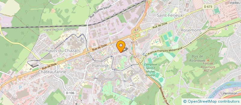 localisation de l'entreprise LA FERME DU POINT DU JOUR  BESANCON