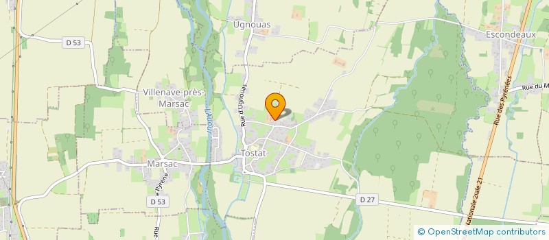 localisation de l'entreprise LA FERME DU PORC SAIN  TOSTAT