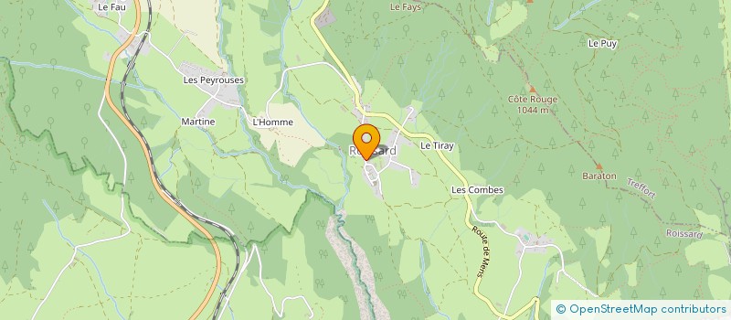 localisation de l'entreprise LA FERME DU PRE DU GRAS  ROISSARD