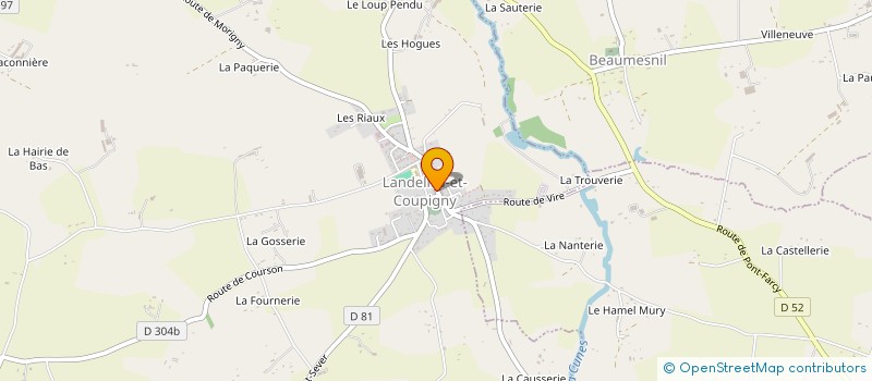 localisation de l'entreprise LA FERME DU QUARTILE  LANDELLES-ET-COUPIGNY