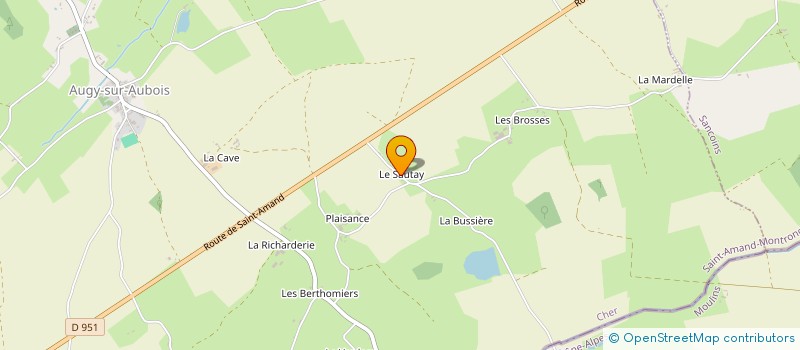localisation de l'entreprise LA FERME DU SAUTAY  AUGY-SUR-AUBOIS