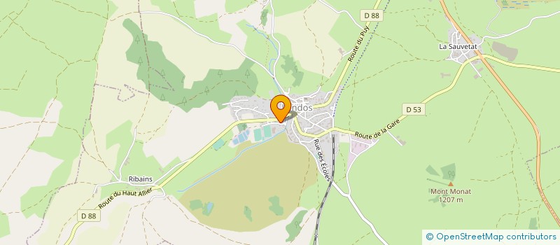 localisation de l'entreprise LA FERME DU VELAY  SAINT-HAON