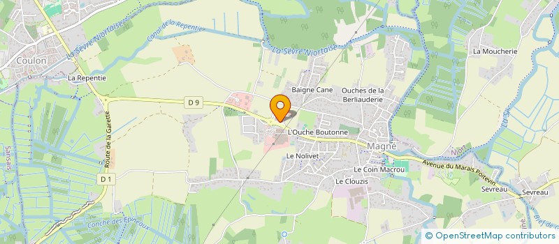 localisation de l'entreprise LA FERME EN COLIS.  MAGNE