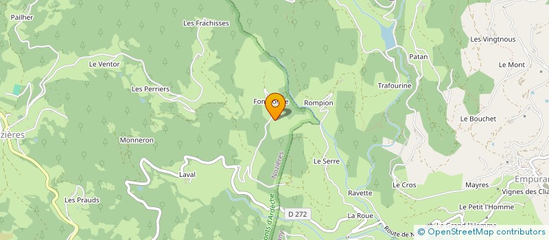 localisation de l'entreprise LA FERME FAROUCH  NOZIERES