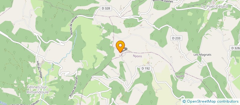 localisation de l'entreprise LA FERME FELINOISE  FELINES-SUR-RIMANDOULE