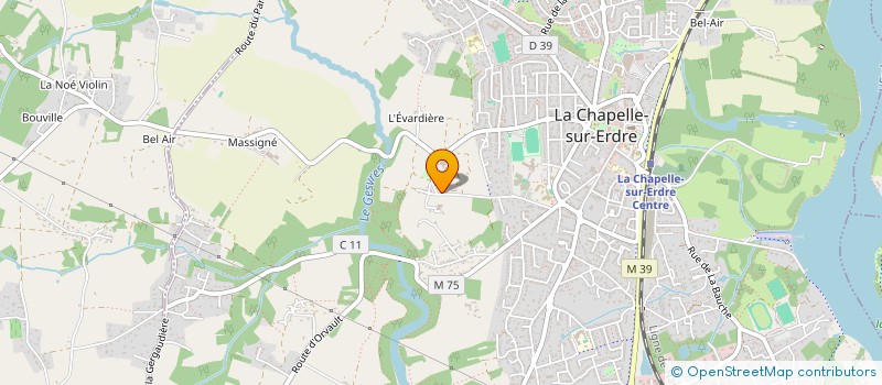 localisation de l'entreprise LA FERME FRUITIERE DE LA HAUTIERE à CHAPELLE-SUR-ERDRE (LA)