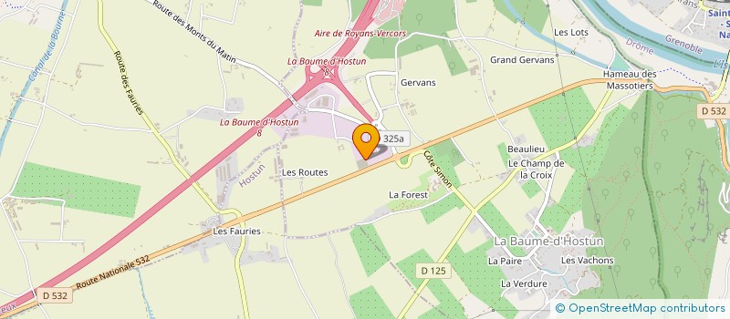 localisation de l'entreprise LA FERME INTEGRALE à LA BAUME-D'HOSTUN