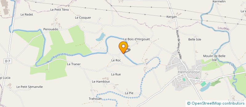 localisation de l'entreprise LA FERME MARAICHERE DU BOIS D'HIRGOUET  HEMONSTOIR