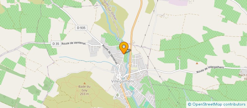 localisation de l'entreprise LA FERME MONTIRANCH  VILLEGAILHENC