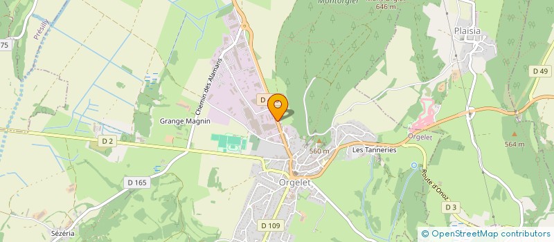 localisation de l'entreprise LA FERME NOUVELLE  ORGELET