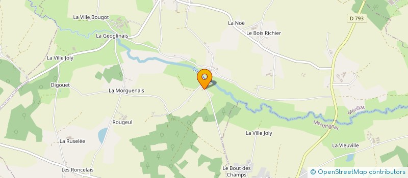 localisation de l'entreprise LA FERME OUVERTE  MERILLAC