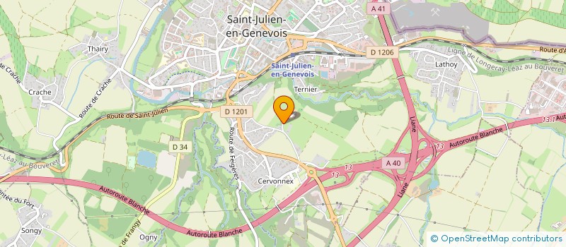 localisation de l'entreprise LA FERME SUR LA COTE  SAINT-JULIEN-EN-GENEVOIS