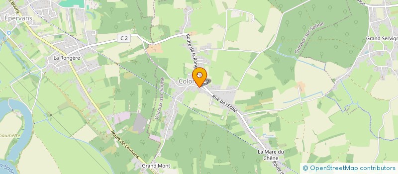 localisation de l'entreprise LA FERMETTE DE COLOMBEY  OUROUX-SUR-SAONE