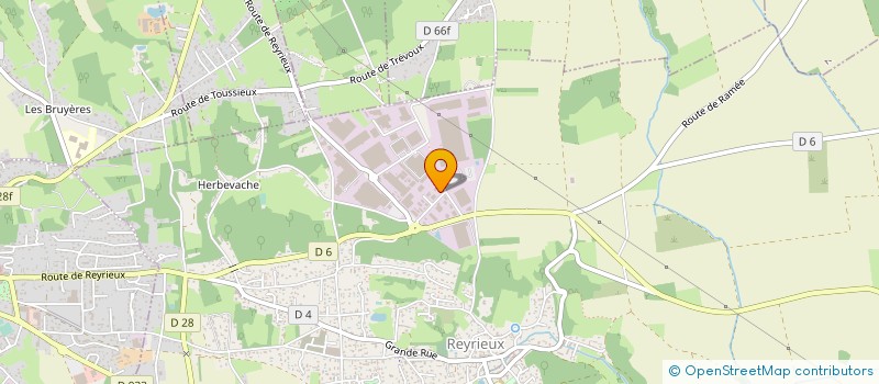 localisation de l'entreprise LA FERMETURE AUTOMATIC à REYRIEUX