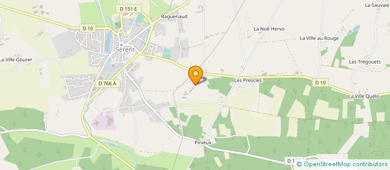 localisation de l'entreprise LA FERMIERE à SERENT