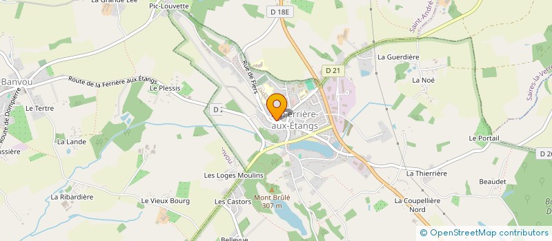 localisation de l'entreprise LA FERRIERE BASKET CLUB à LA FERRIERE-AUX-ETANGS