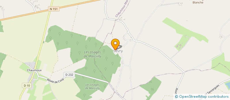 localisation de l'entreprise LA FERTISSE  SEVRY