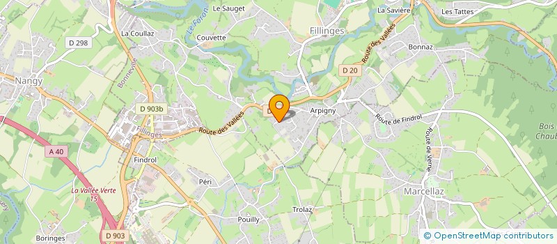 localisation de l'entreprise LA FETE D'ARPIGNY  FILLINGES