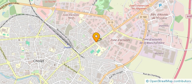localisation de l'entreprise LA FEUILLADE à CHOLET