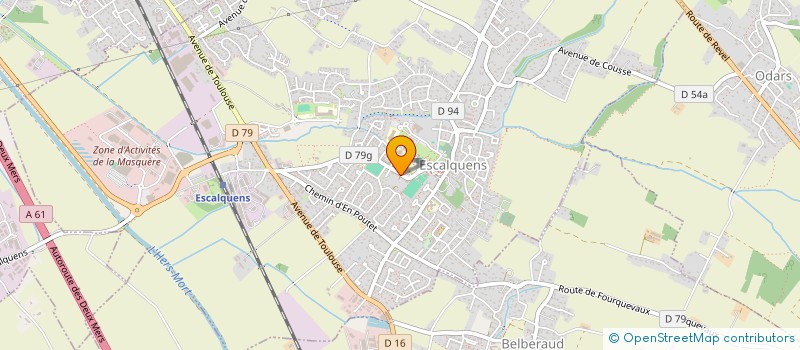 localisation de l'entreprise LA FEUILLE CHOCOLAT-THE  ESCALQUENS