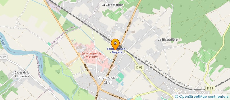 localisation de l'entreprise LA FEUILLE D'ARGENT AUDAS DAVID à NOYERS-SUR-CHER