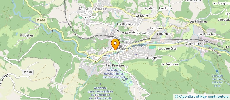 localisation de l'entreprise LA FEUILLE DE CHOU à LA BOURBOULE