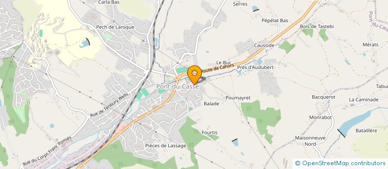 localisation de l'entreprise LA FEUILLE DU CHENE  PONT DU CASSE