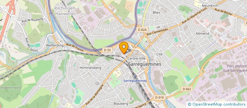 localisation de l'entreprise LA FEUILLE ET L'EAU  SARREGUEMINES