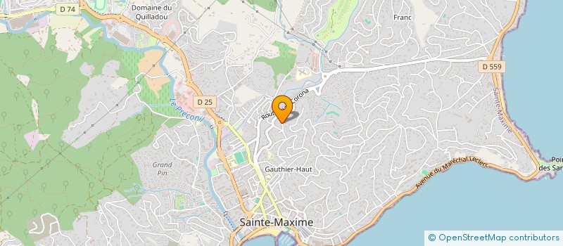localisation de l'entreprise LA FEUILLEE à SAINTE-MAXIME