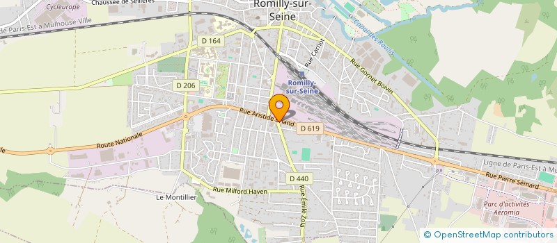 localisation de l'entreprise LA FEUILLETINE DE CHATRES à ROMILLY-SUR-SEINE
