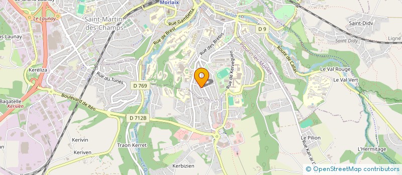 localisation de l'entreprise LA FEVE DOREE  MORLAIX