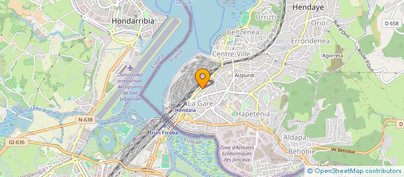 localisation de l'entreprise LA FIANCEE DES FLEURS  HENDAYE