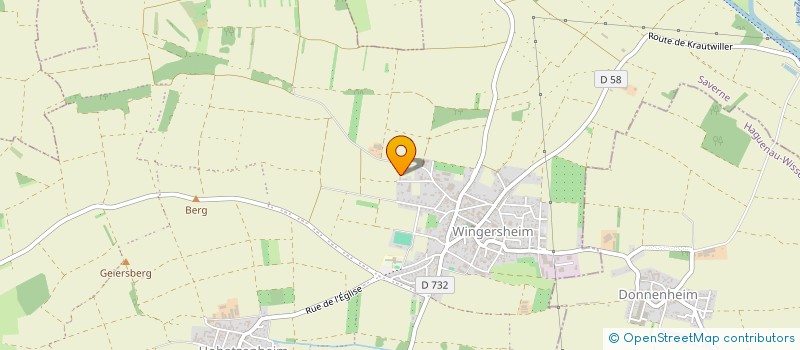 localisation de l'entreprise LA FIBULE à WINGERSHEIM LES QUATRE BANS